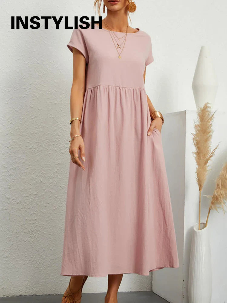 Vestido Midi Vintage Charm